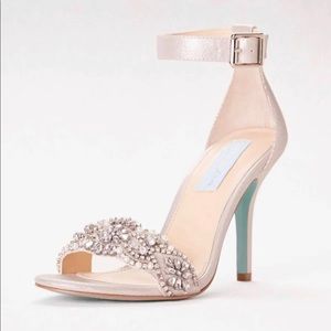 Betsy Johnson shoes bridal silver